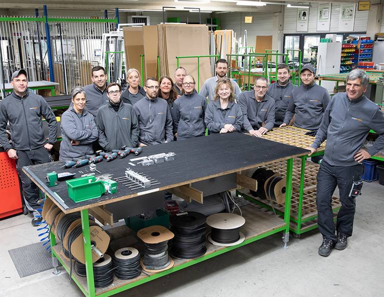 Produktionsteam der Schulz-Dobrick GmbH in Langenfeld