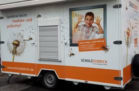 Infomobil der Schulz-Dobrick GmbH unterwegs in und um Langenfeld