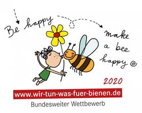 Logo des Wettbewerbs 2020 "Wir tun was für Bienen"