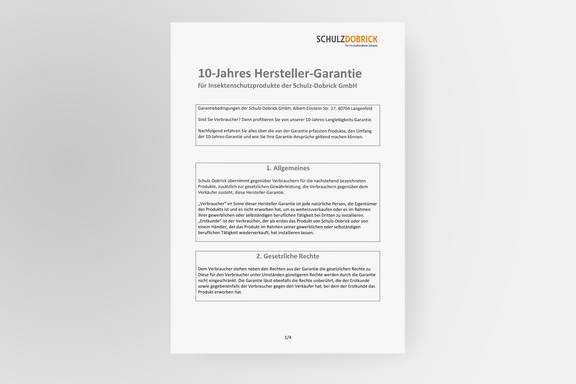 Garantiebedingungen der Schulz-Dobrick GmbH