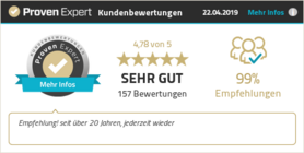 ProvenExpert-Siegel mit fünf-Sterne-Kundenbewertung für die Schulz-Dobrick GmbH