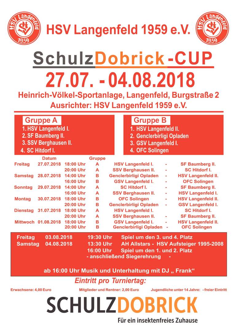 Schulz-Dobrick-Cup 2018 lässt den Ball rollen