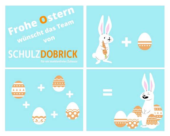 Frohe Ostern wuenscht das Team der Schulz-Dobrick GmbH mit einem Ostercomic