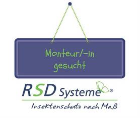 Schild "Monteur/-in gesucht für die RSD Systeme GmbH in Langenfeld