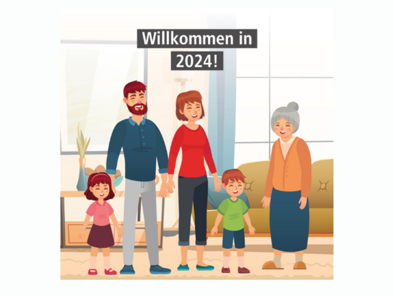 Familie Brings und die Schulz-Dobrick GmbH wuenschen einen guten Start in 2024