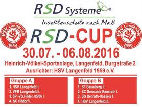 Plakat mit Spielplan zum RSD Cup 2016